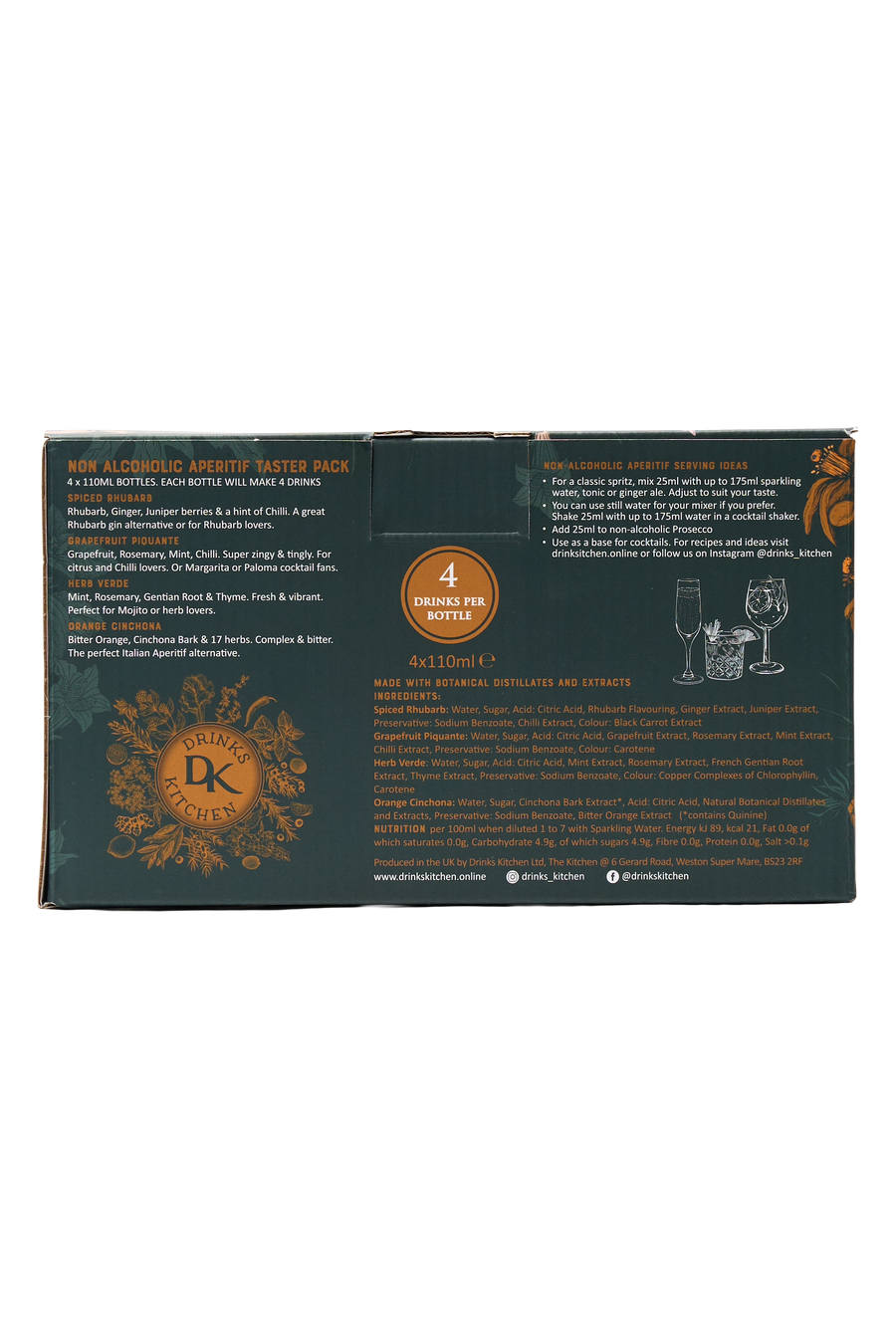 Drinks Kitchen Taster Pack (4 x 110ml)