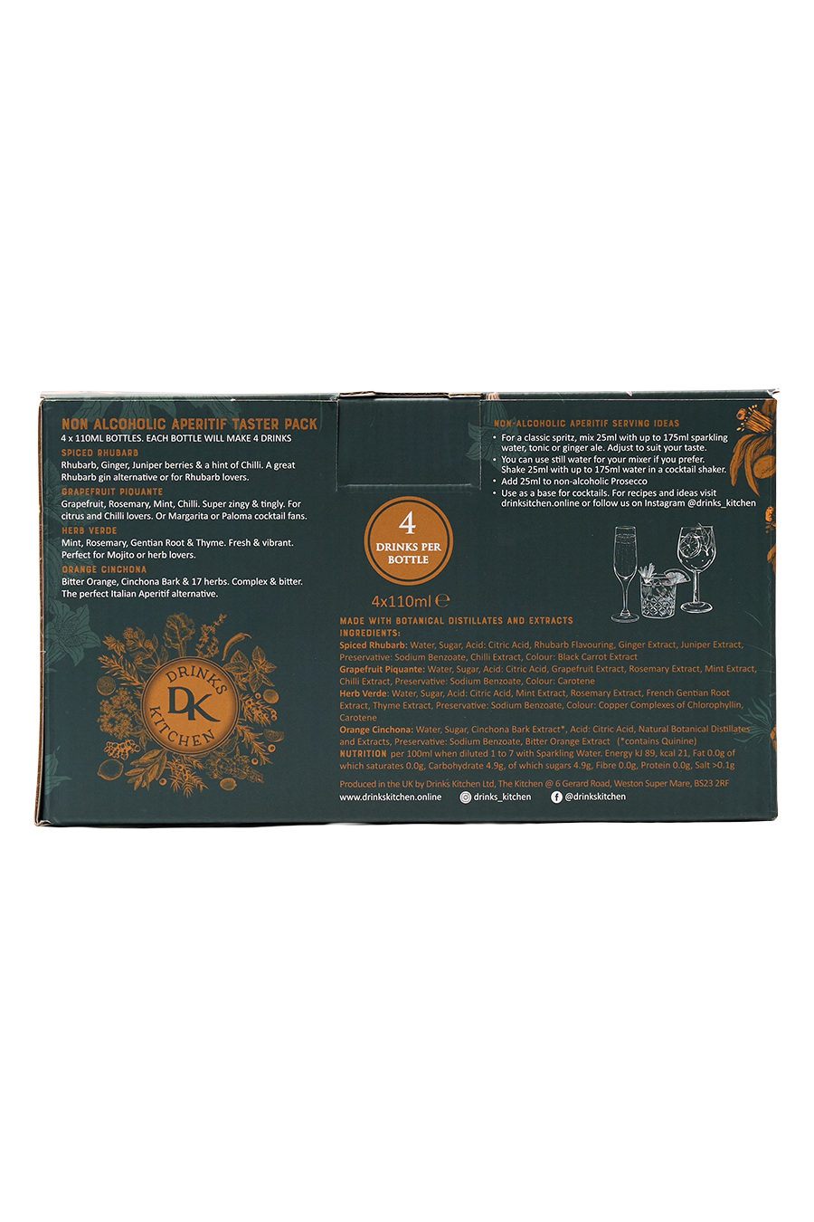 Drinks Kitchen Taster Pack (4 x 110ml)