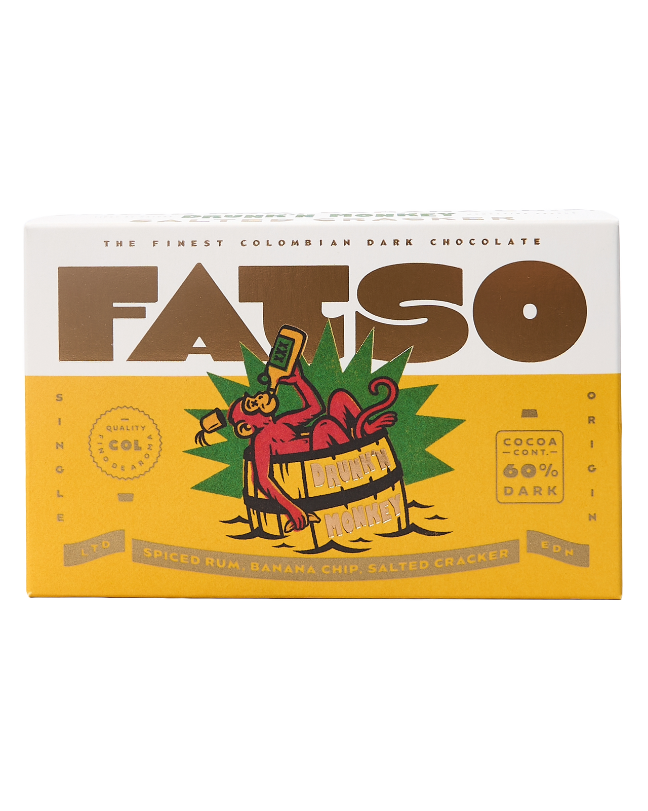 Drunk'n Monkey: Spiced Rum, Banana & Salted Cracker Dark Chocolate