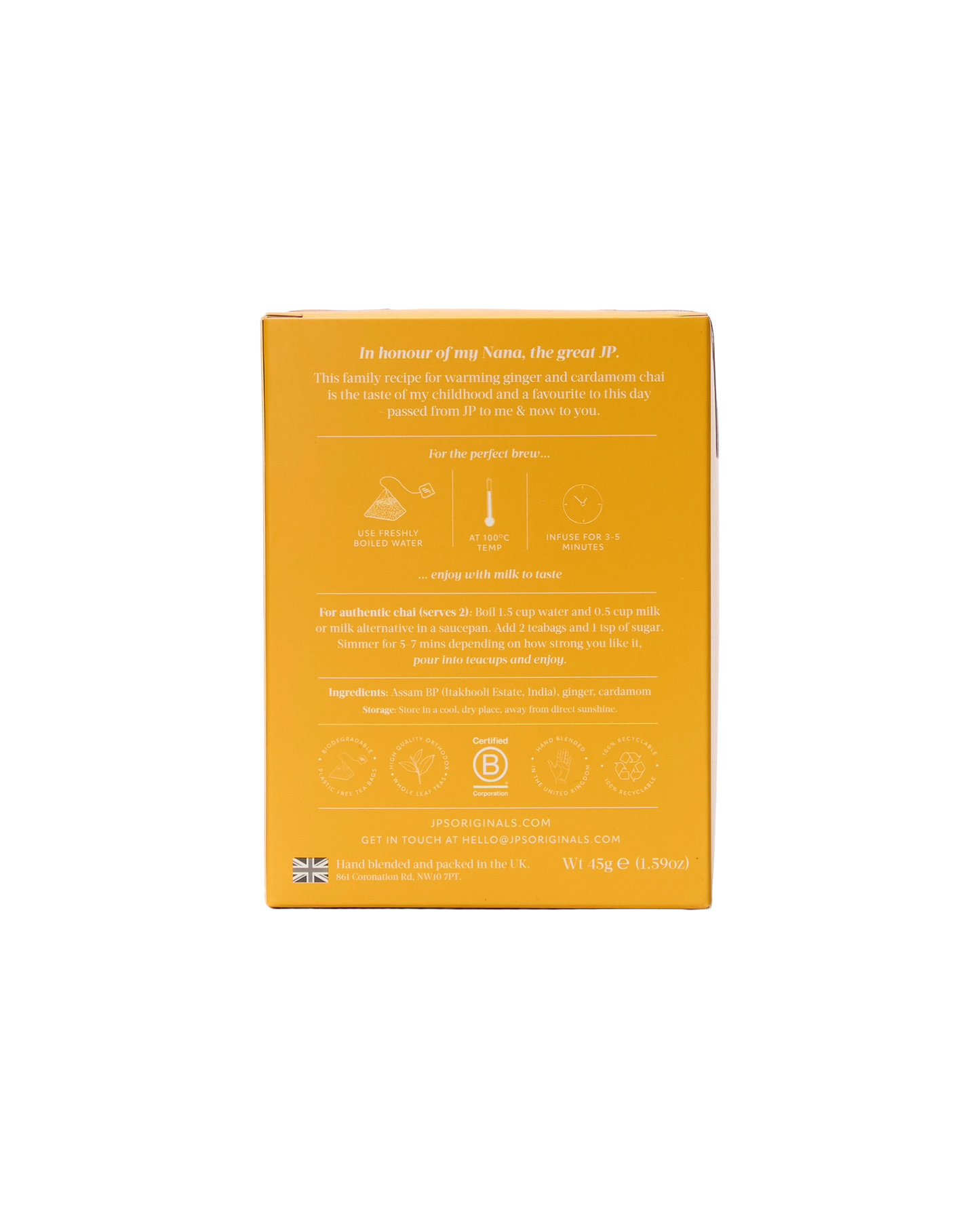 Spiced Chai with Ginger & Cardamom