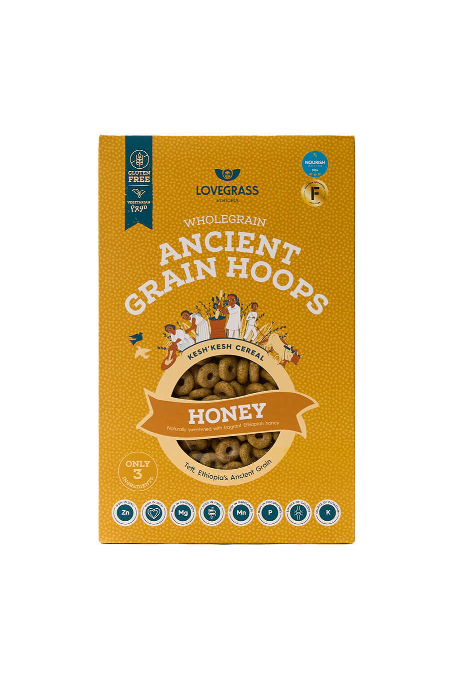 Wholegrain Ancient Grain Honey Hoops Cereal