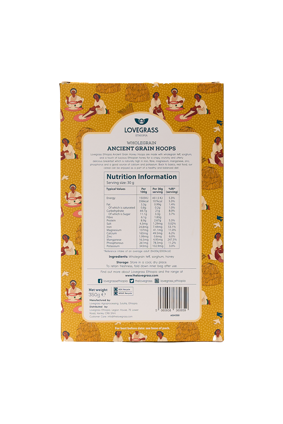 Wholegrain Ancient Grain Honey Hoops Cereal