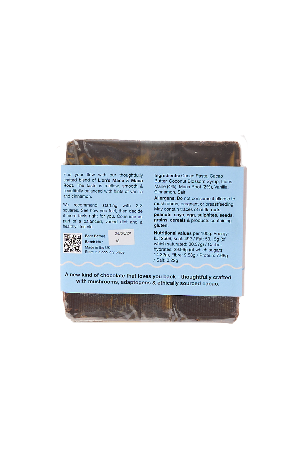 Lion's Mane Chocolate Bar