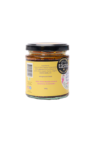 Peanut Salsa Macha with Olive Oil
