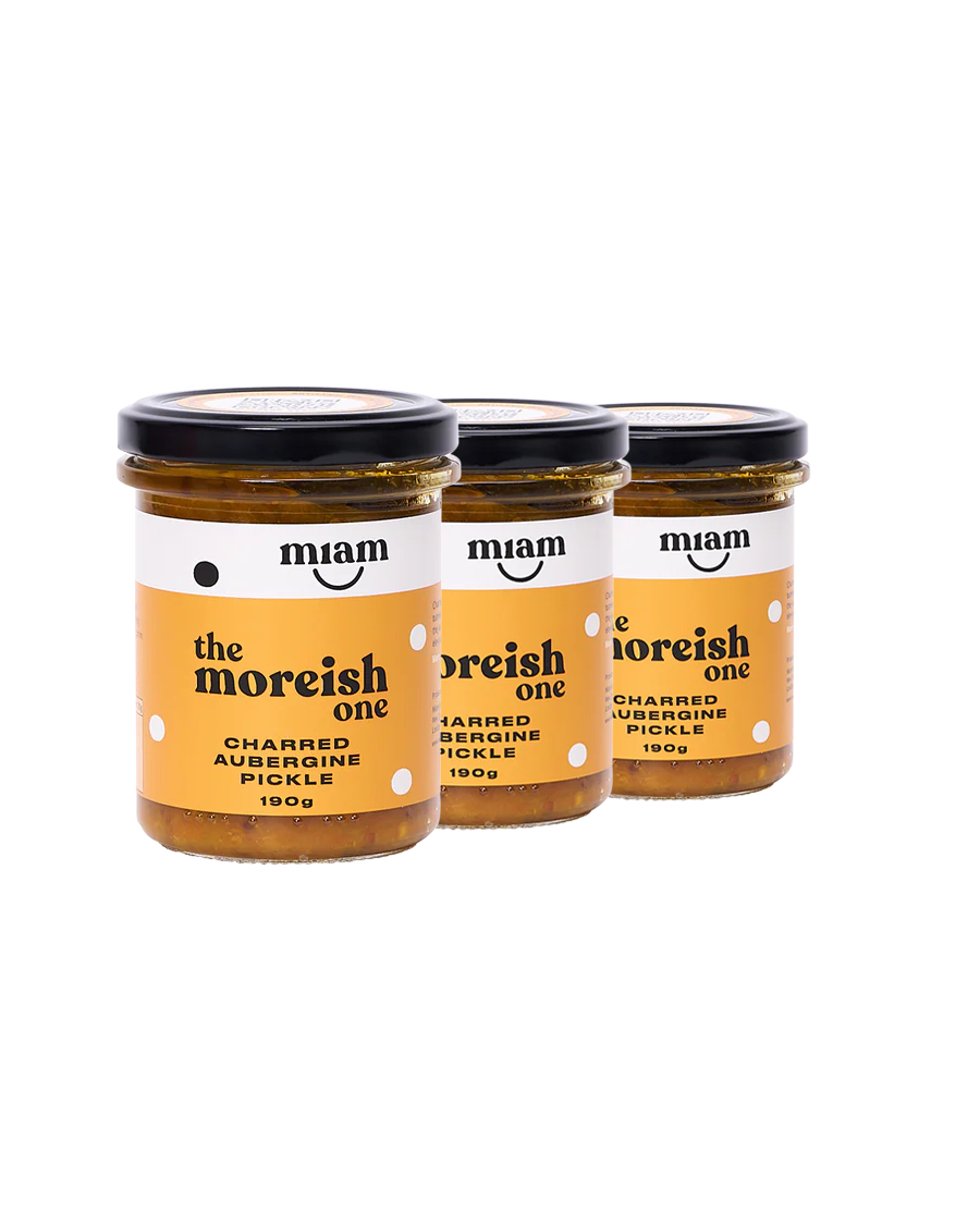 The Moreish One: Charred Aubergine Pickle Trio