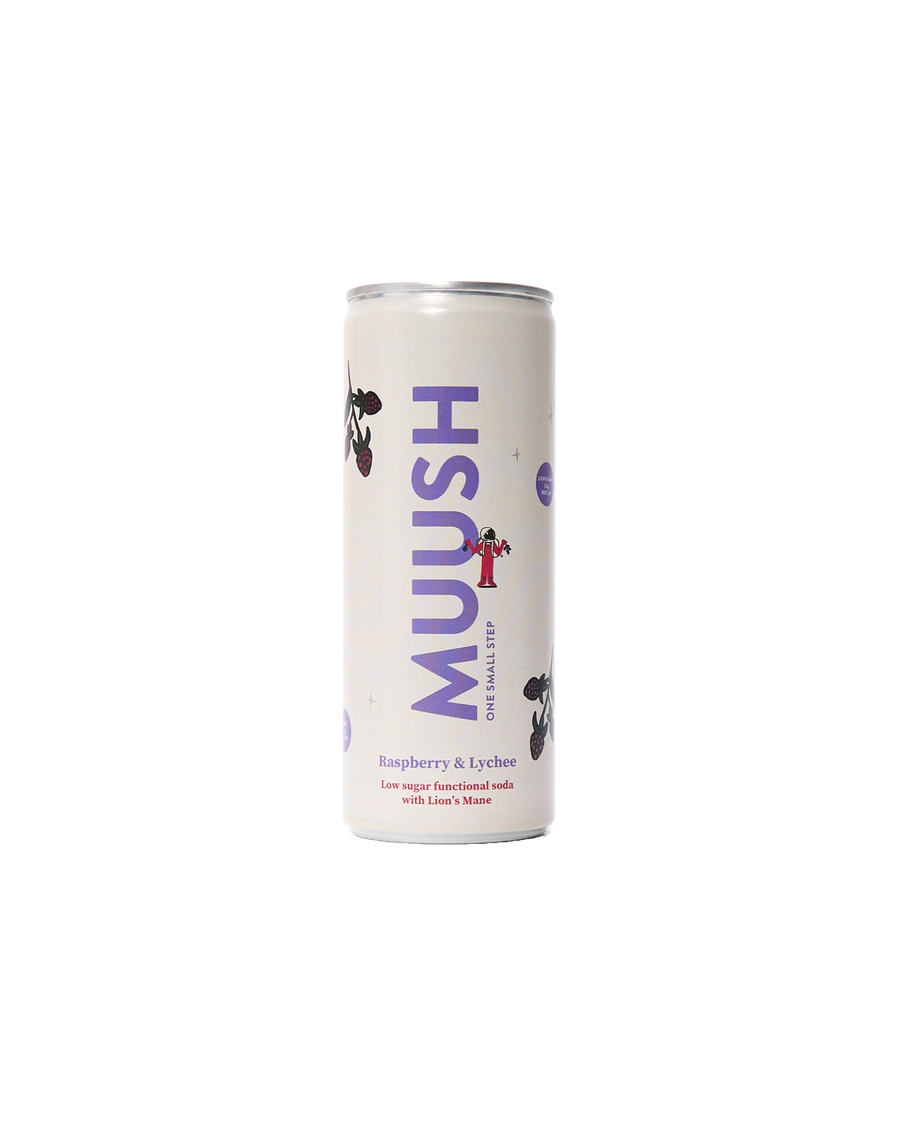 Raspberry & Lychee Lion's Mane Soda (250ml)