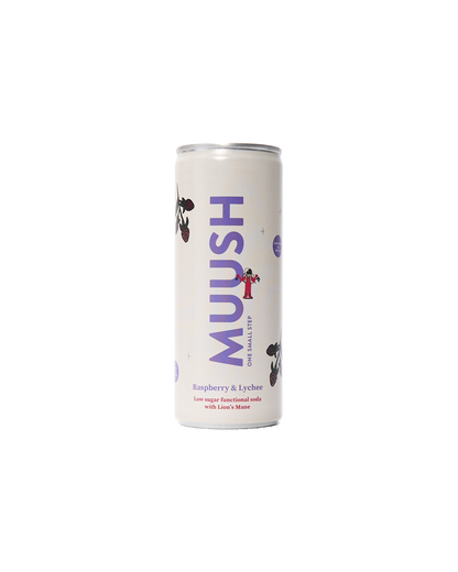 Raspberry & Lychee Lion's Mane Soda (250ml)