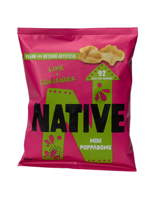 Lime and Coriander Mini Poppadoms (Sharing Bag)