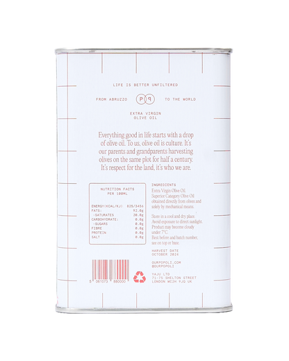 Unfiltered Extra Virgin Olive Oil From Abruzzo