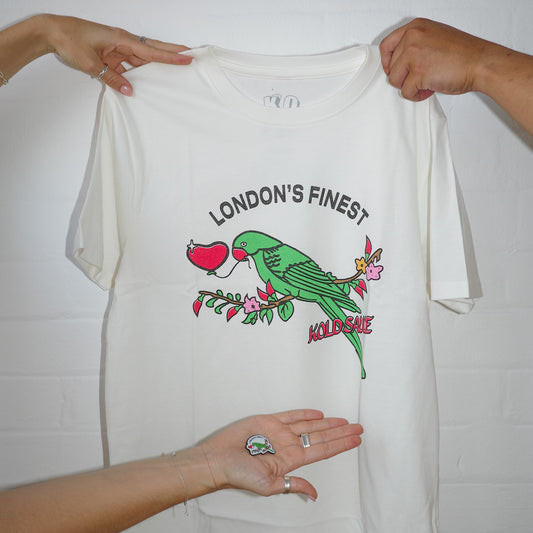 Kold Parakeet T-Shirt & Pin (Large)
