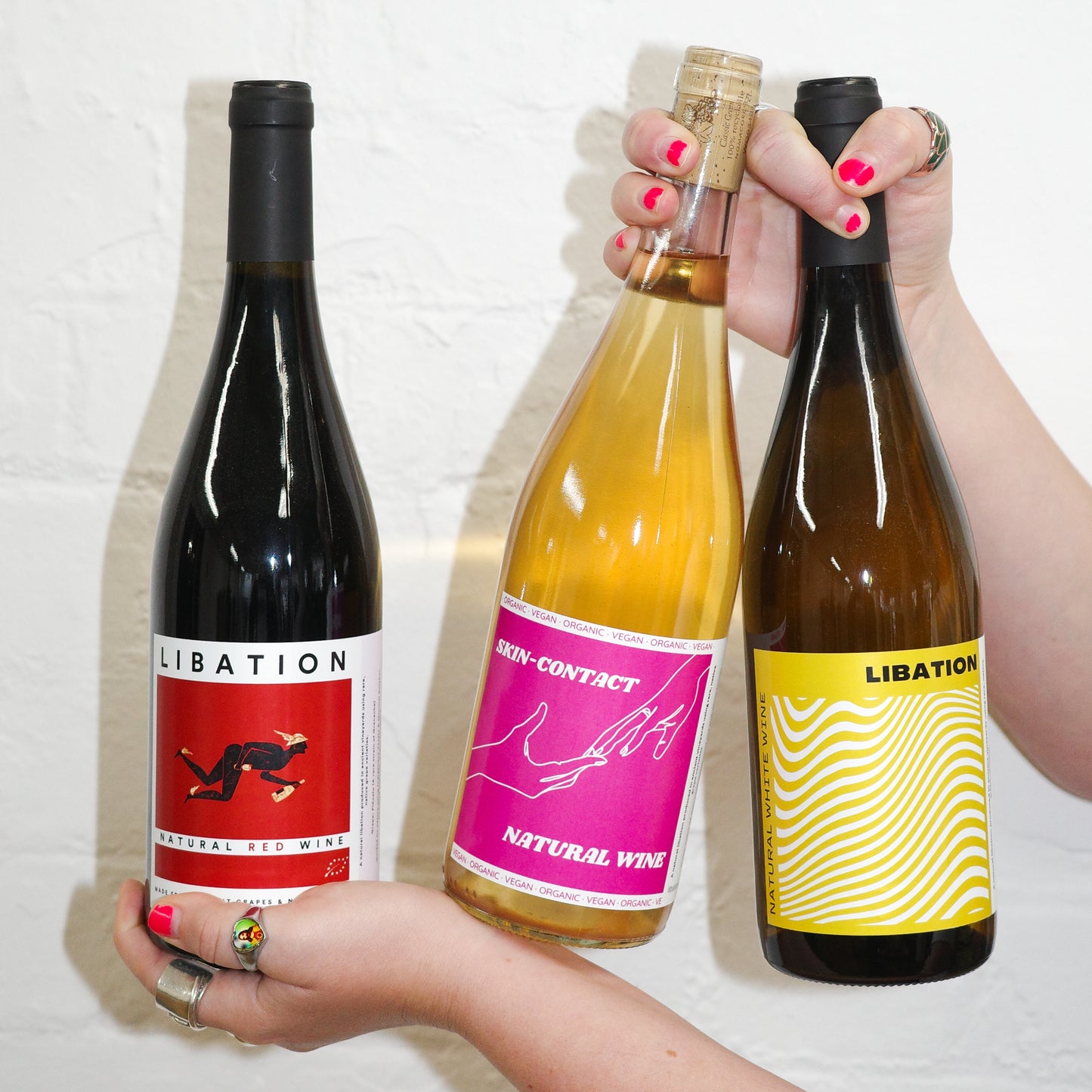 Libation Organic Natural Wine Bundle: Red, White, Orange