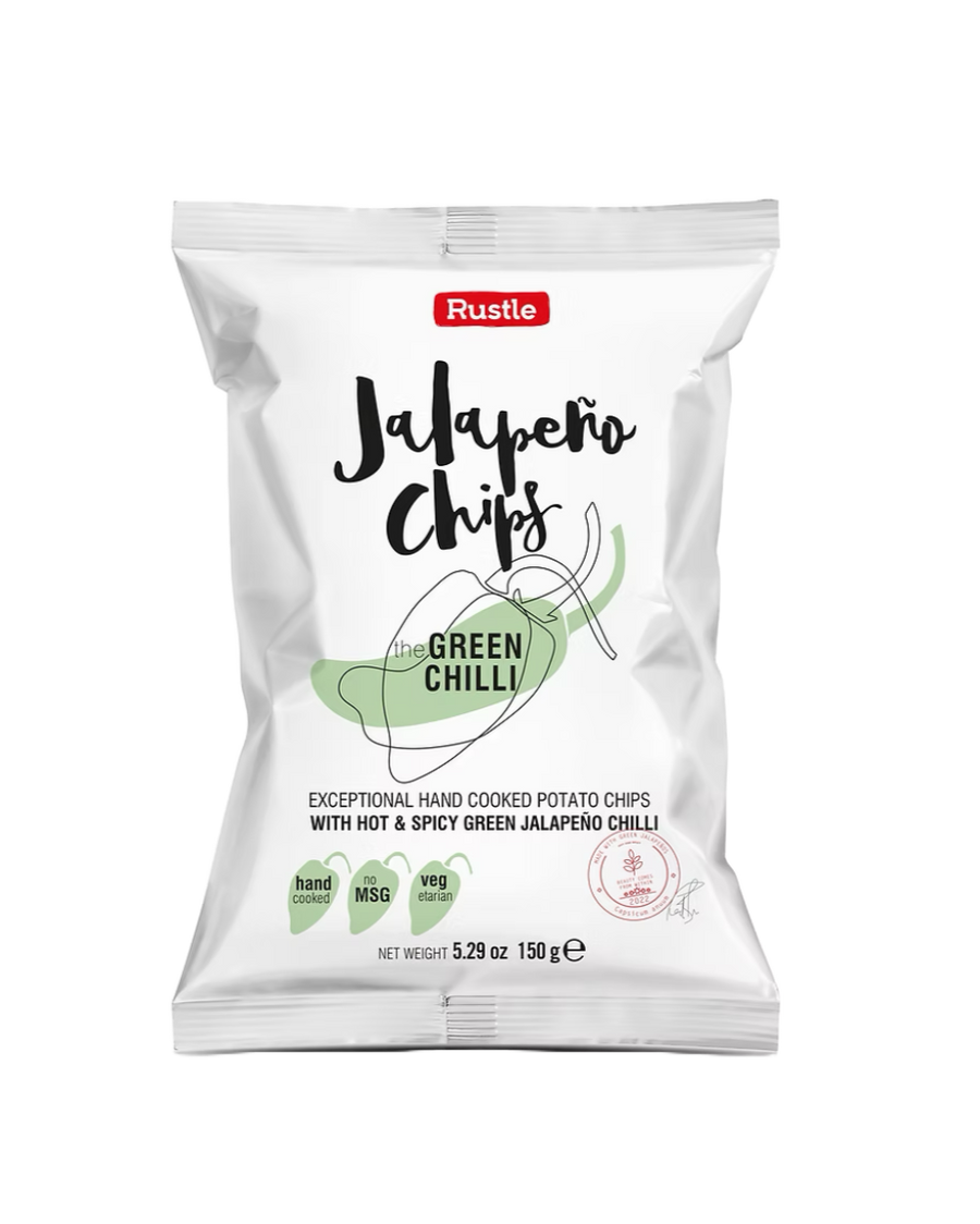 Hand-Cooked Spicy Green Jalapeño Crisps (Sharing Bag)