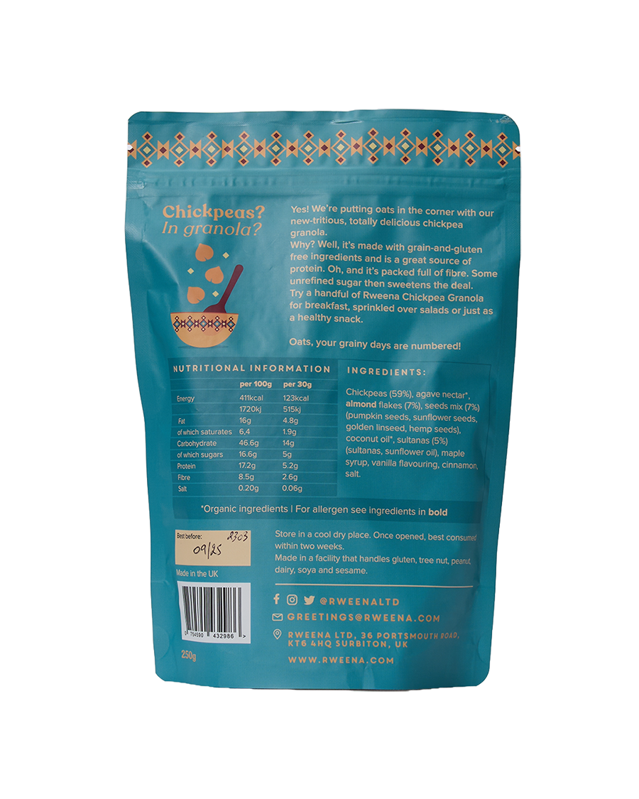 Chickpea Granola: Almonds, Seeds & Sultanas