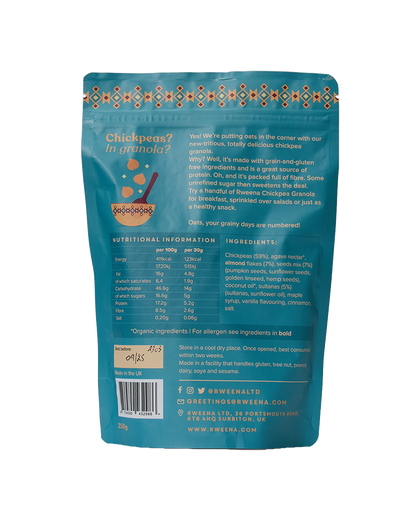 Chickpea Granola: Almonds, Seeds & Sultanas