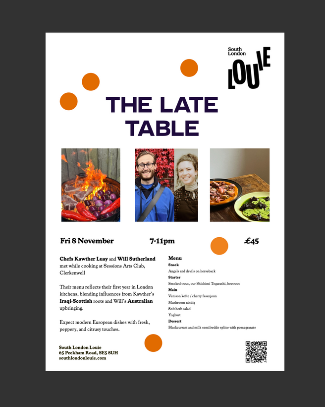 'The Late Table': Supper Club