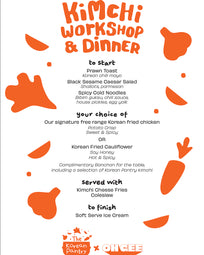 'OH GEE x The Korean Pantry': Kimchi Workshop & Dinner (including drinks)