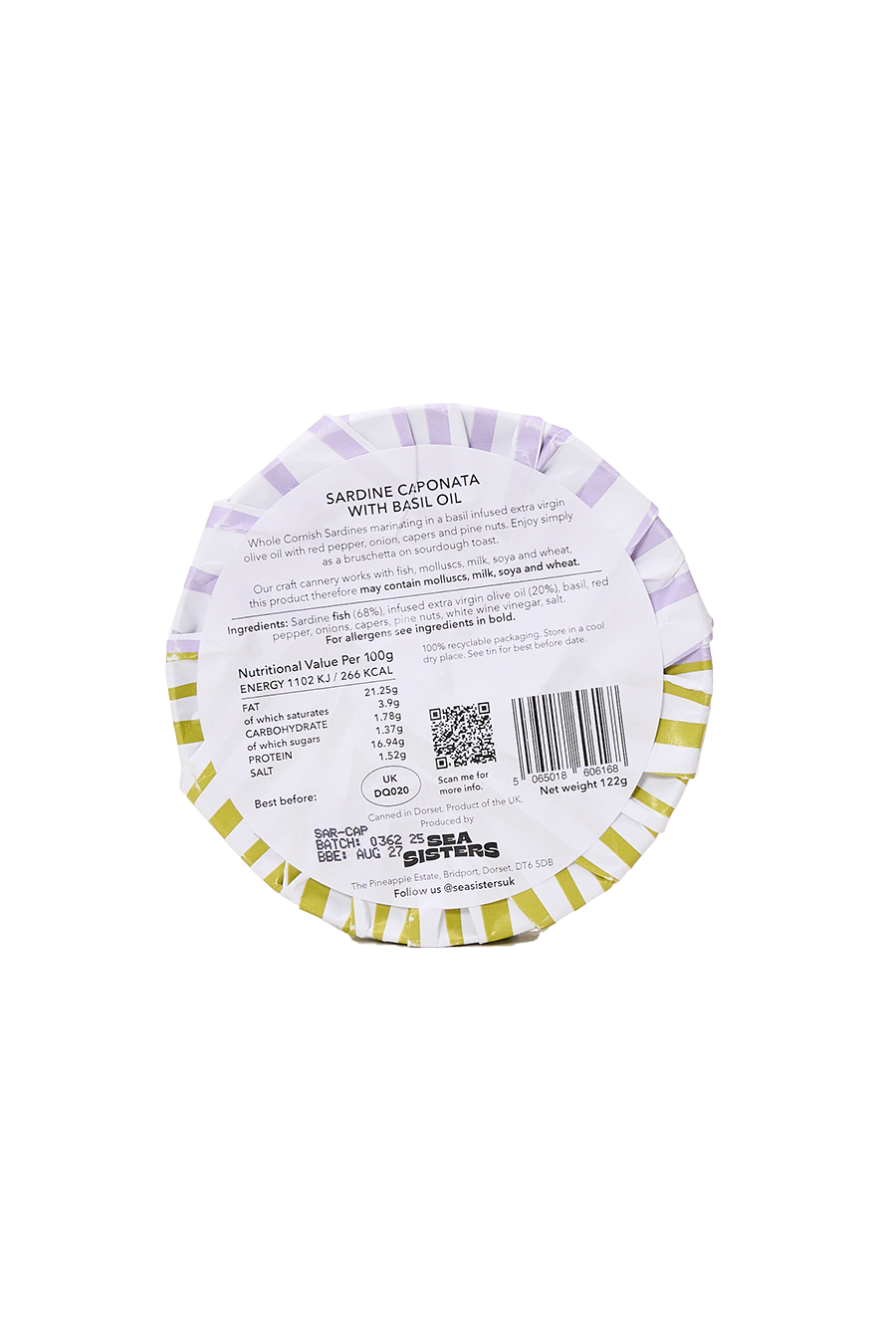 Sardine Caponata with Basil Olive Oil