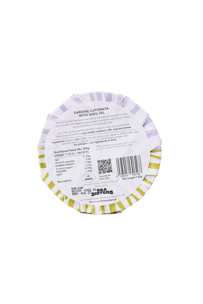 Sardine Caponata with Basil Olive Oil