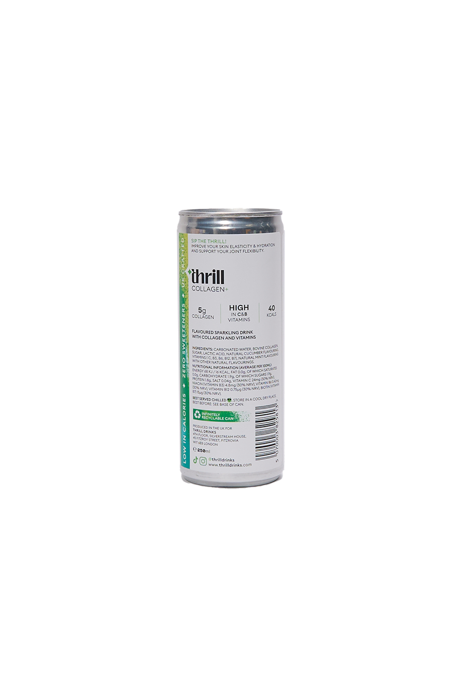 Sparkling Cucumber & Mint Collagen Drink
