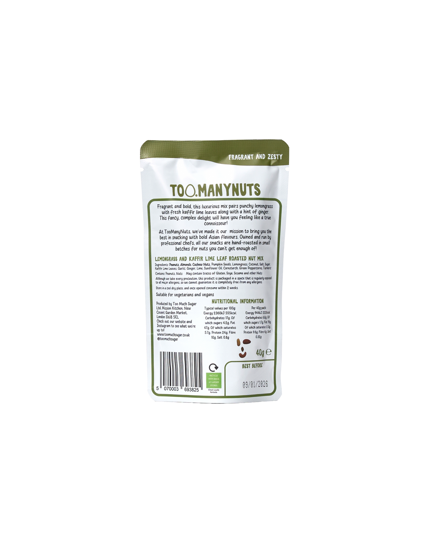 Lemongrass Nut Mix (Snack Pack)