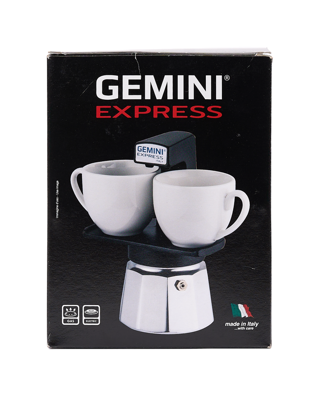 Gemini Express: Twin-Cup Espresso Maker (Burgundy)