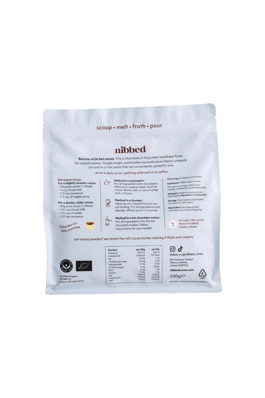 Pure grated Cacao (500g)