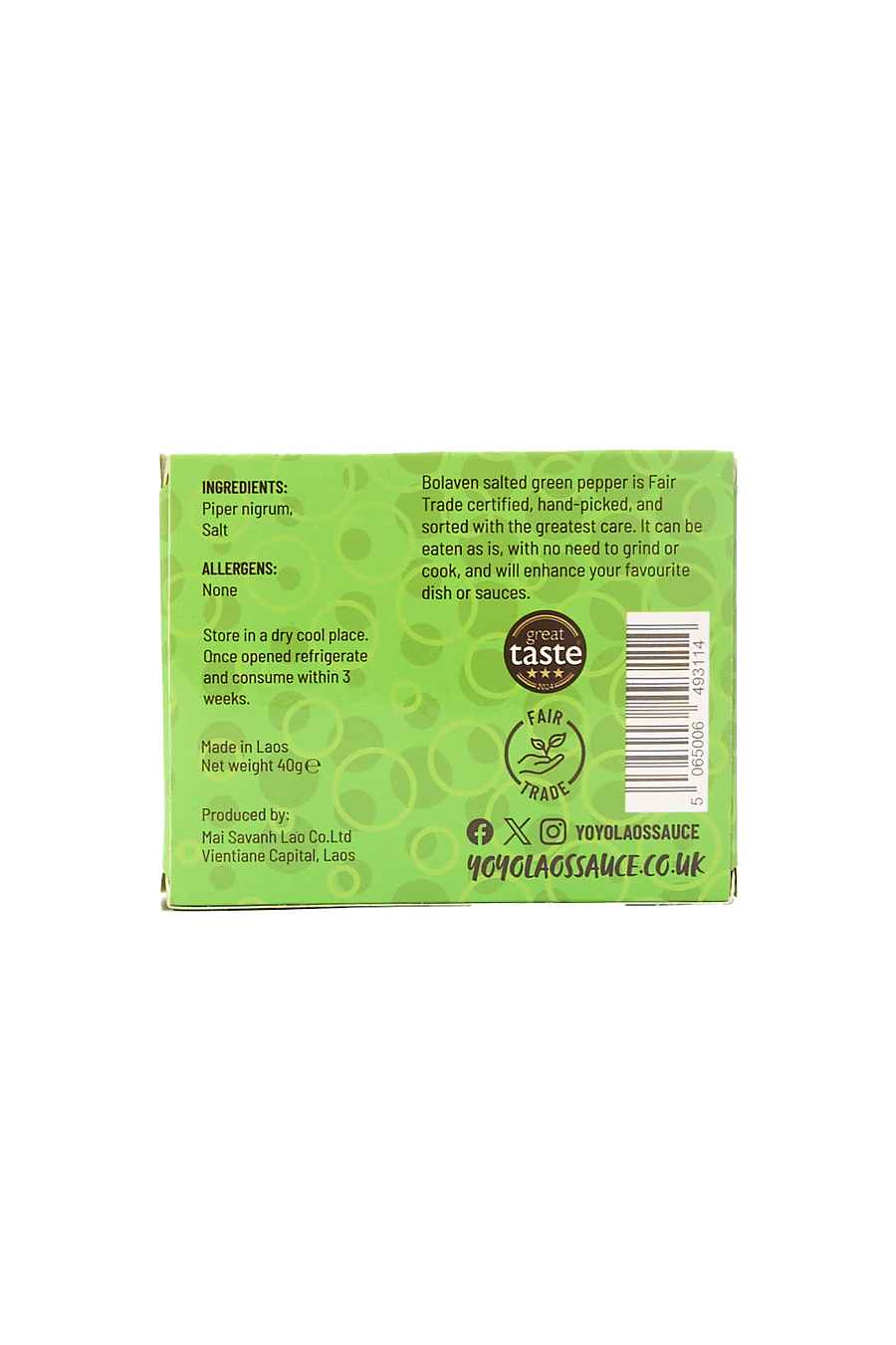 Bolaven Salted Green Pepper