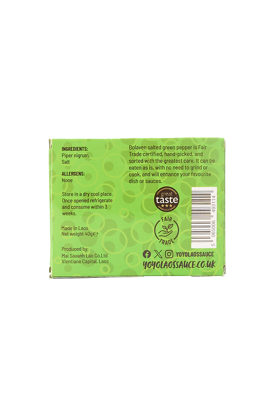 Bolaven Salted Green Pepper