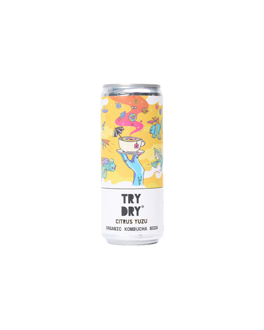 Try Dry: Citrus Yuzu Organic Kombucha Soda