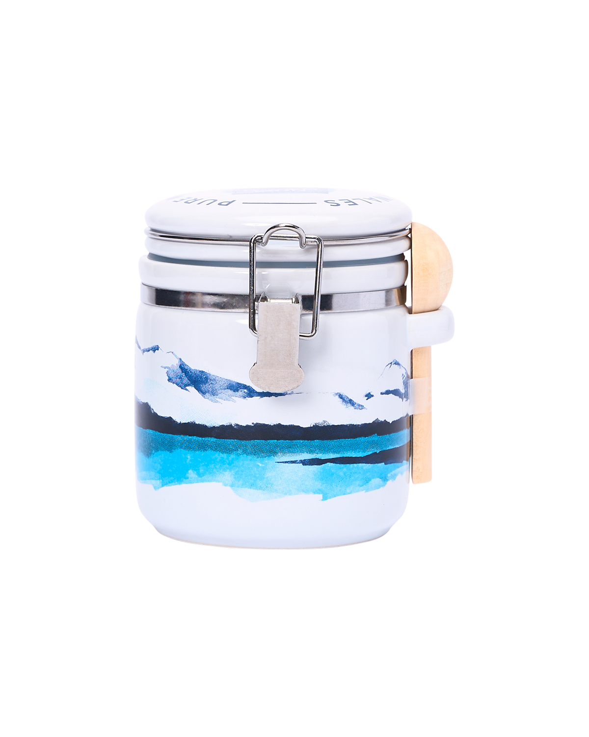 Watercolour Ceramic Jar with Pure Sea Salt