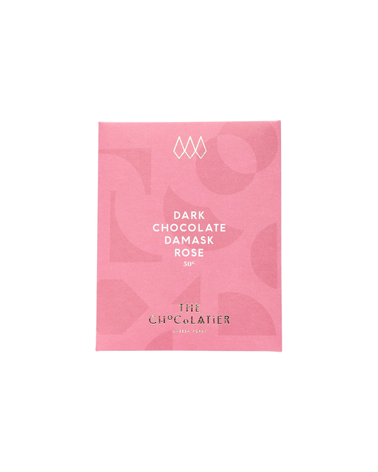 Damask Rose Dark Chocolate Bar 50g (Vegan)