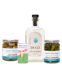 'Dirty Martini Three Ways' Cocktail Kit By 58 and Co