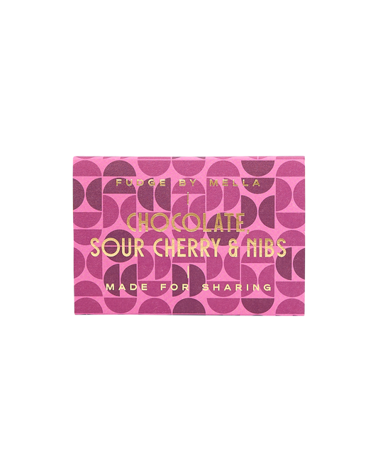 Chocolate, Sour Cherry & Cocoa Nib Fudge