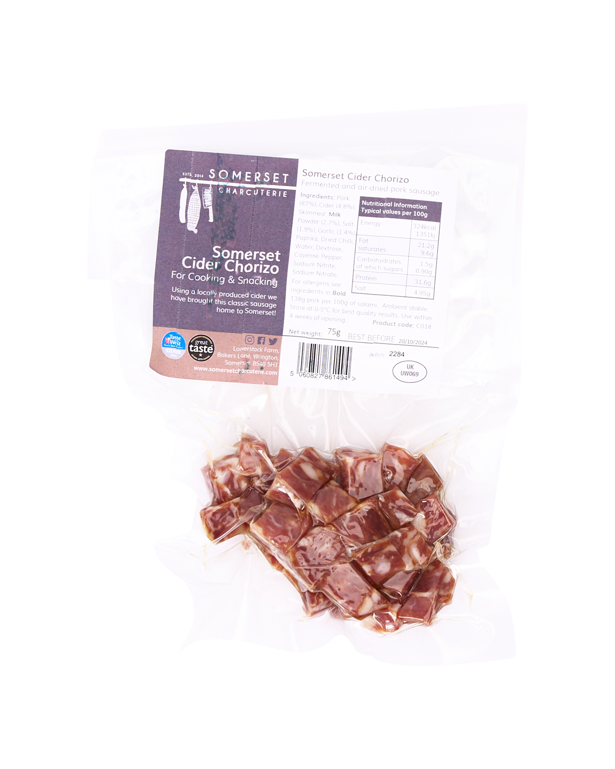Somerset Cider Chorizo (Chopped)