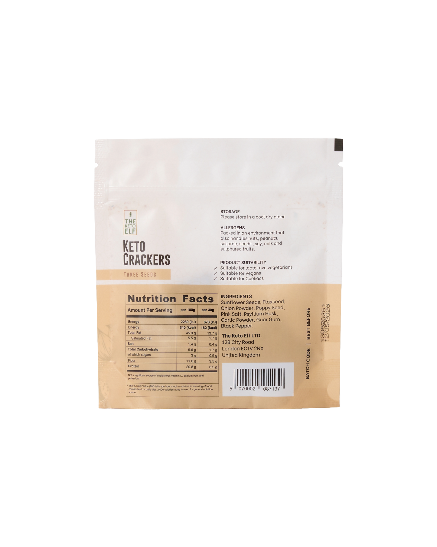 Three-Seed Keto Crackers