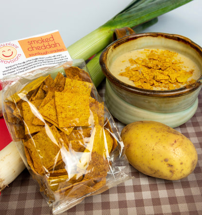 Smoked Cheddah Handmade Sourdough Crackers-Sharing Pack