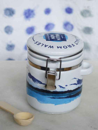 Watercolour Ceramic Jar with Pure Sea Salt