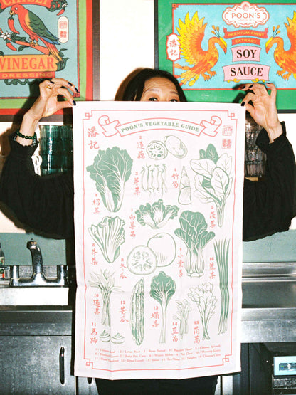 Tea Towel: Chinese Vegetable Guide