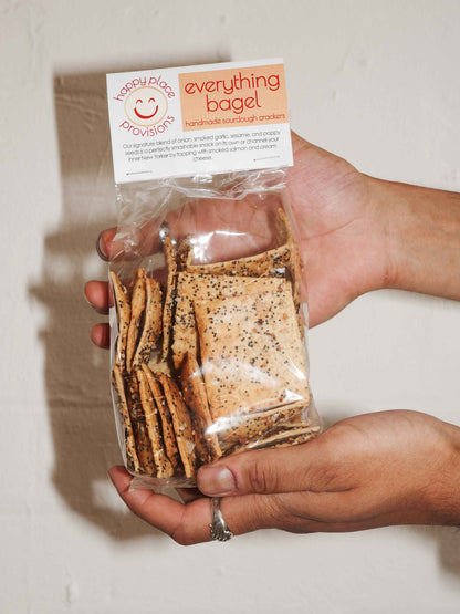 Everything Bagel Handmade Sourdough Crackers